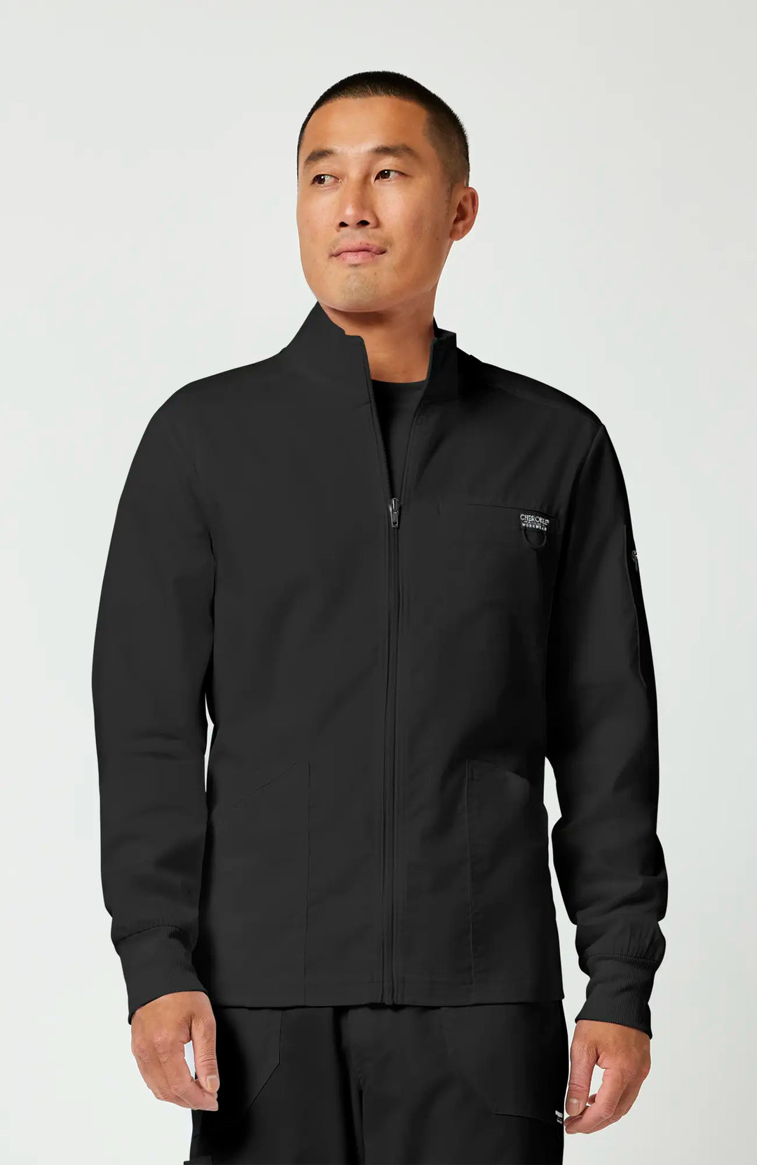 Cherokee Scrubs Men's Revolution Jacket Black | scrub-supply.com