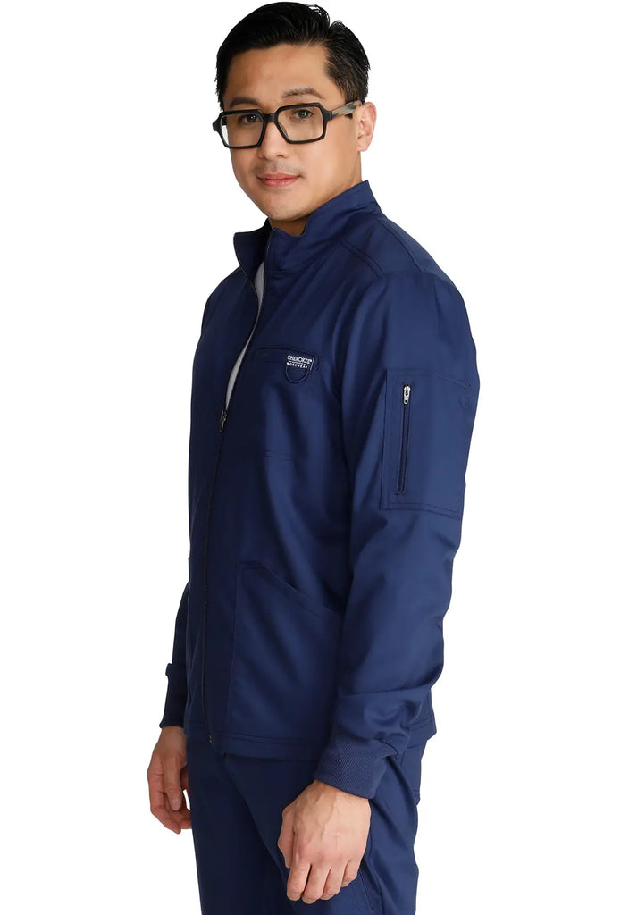 Cherokee Scrubs Men's Mens Jacket Navy | scrub-supply.com