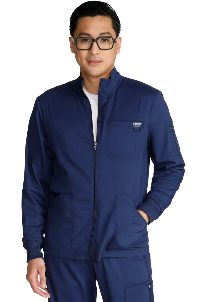 Cherokee Scrubs Men's Mens Jacket Navy | scrub-supply.com