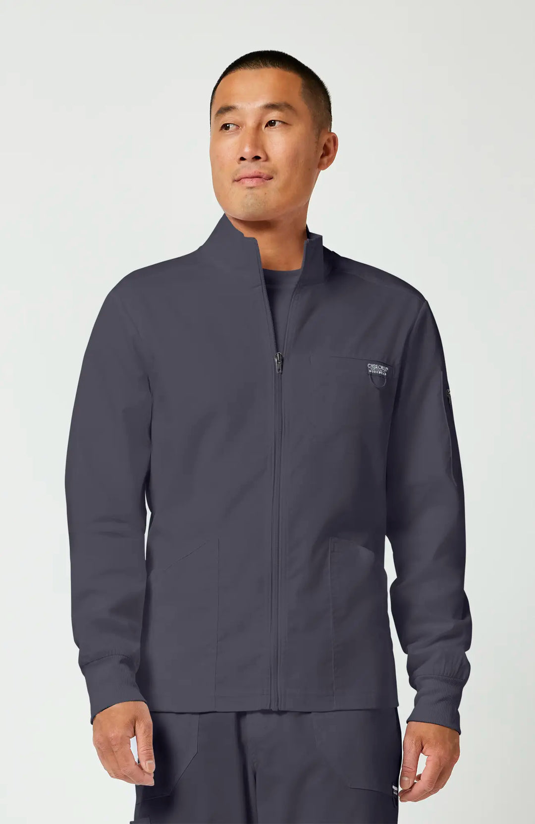 Cherokee Scrubs Men's Revolution Jacket Pewter | scrub-supply.com