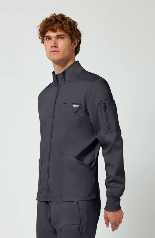 Cherokee Scrubs Men's Revolution Jacket Pewter | scrub-supply.com