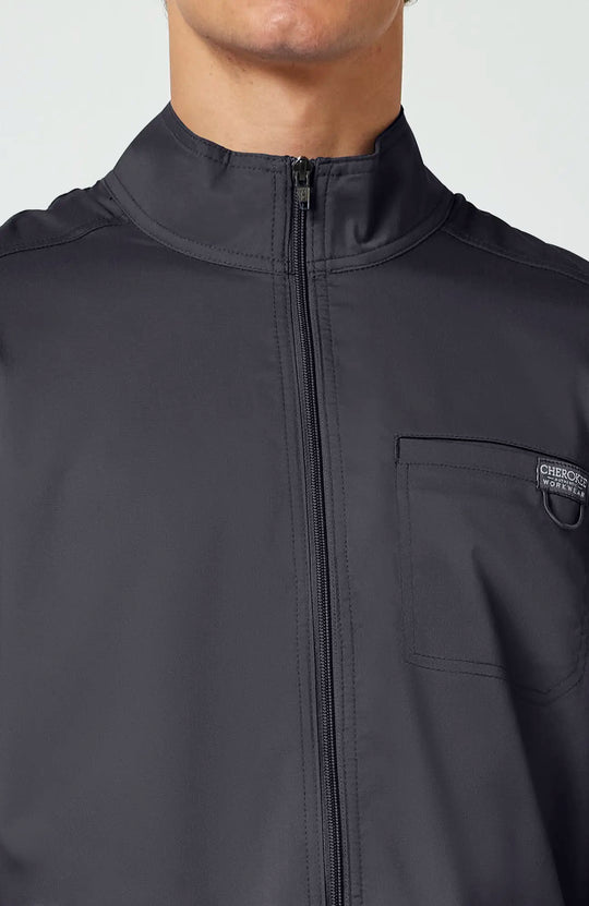 Cherokee Scrubs Men's Revolution Jacket Pewter | scrub-supply.com