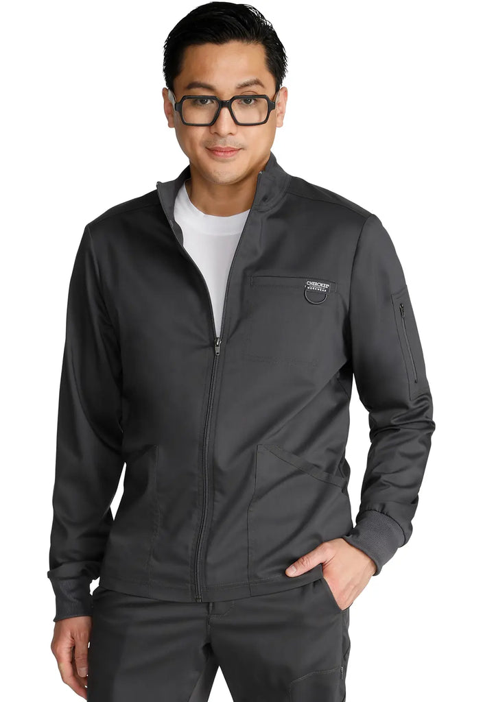 Cherokee Scrubs Men's Mens Jacket Pewter | scrub-supply.com