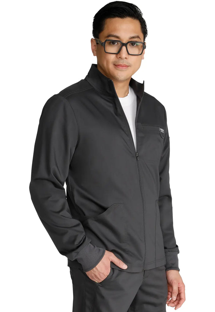 Cherokee Scrubs Men's Mens Jacket Pewter | scrub-supply.com