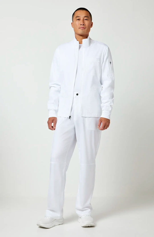 Cherokee Scrubs Men's Revolution Jacket White | scrub-supply.com
