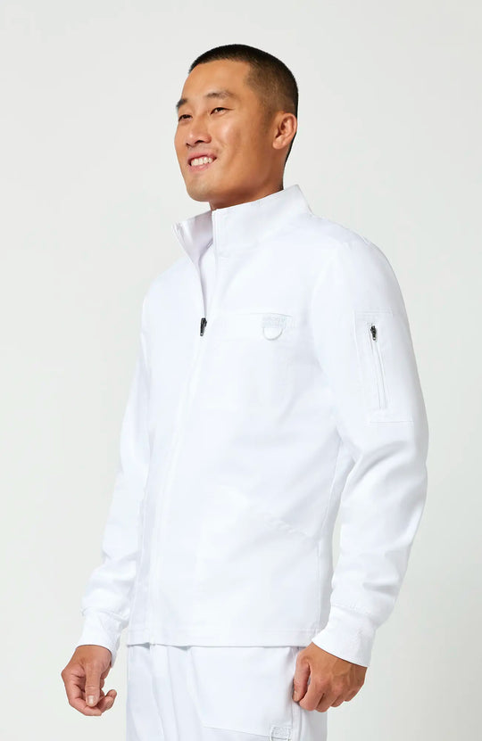 Cherokee Scrubs Men's Revolution Jacket White | scrub-supply.com