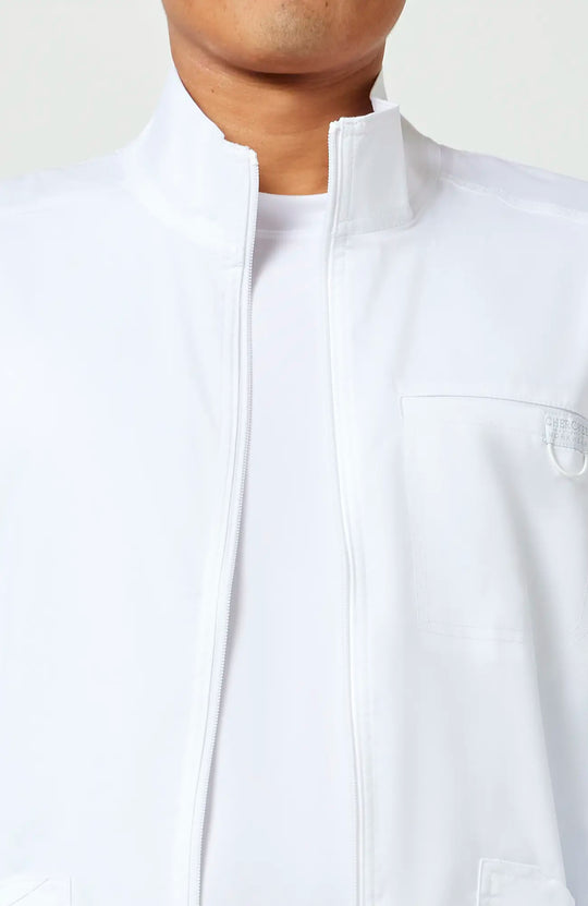 Cherokee Scrubs Men's Revolution Jacket White | scrub-supply.com