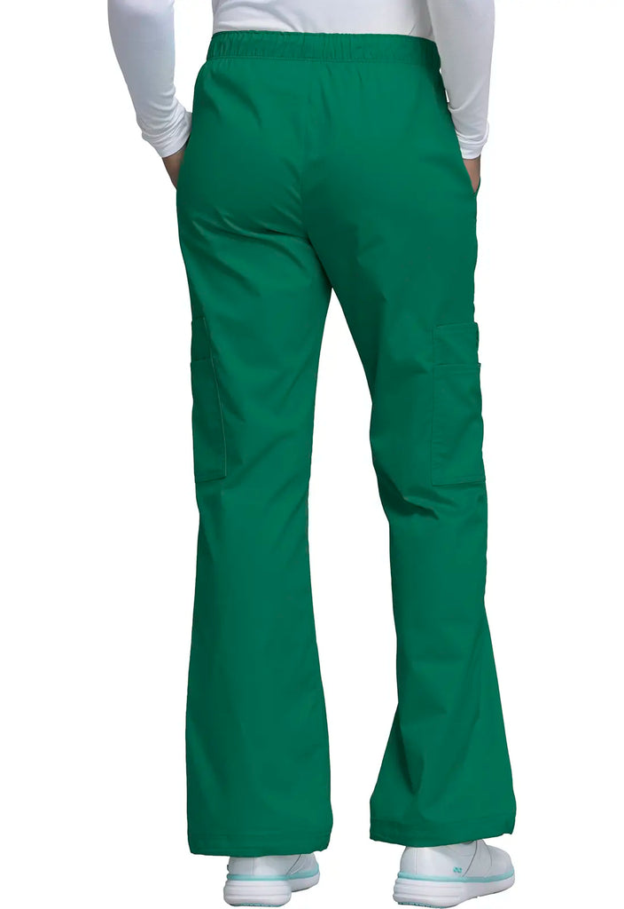 Cherokee Scrubs Mid Rise Pull-On Cargo Pant Hunter Green | scrub-supply.com