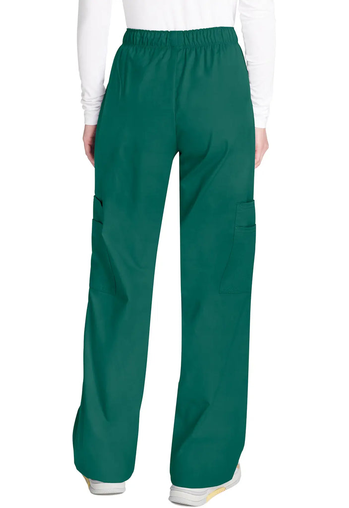 Cherokee Scrubs Women's Mid Rise Pull-On Cargo Pant Hunter Green | scrub-supply.com