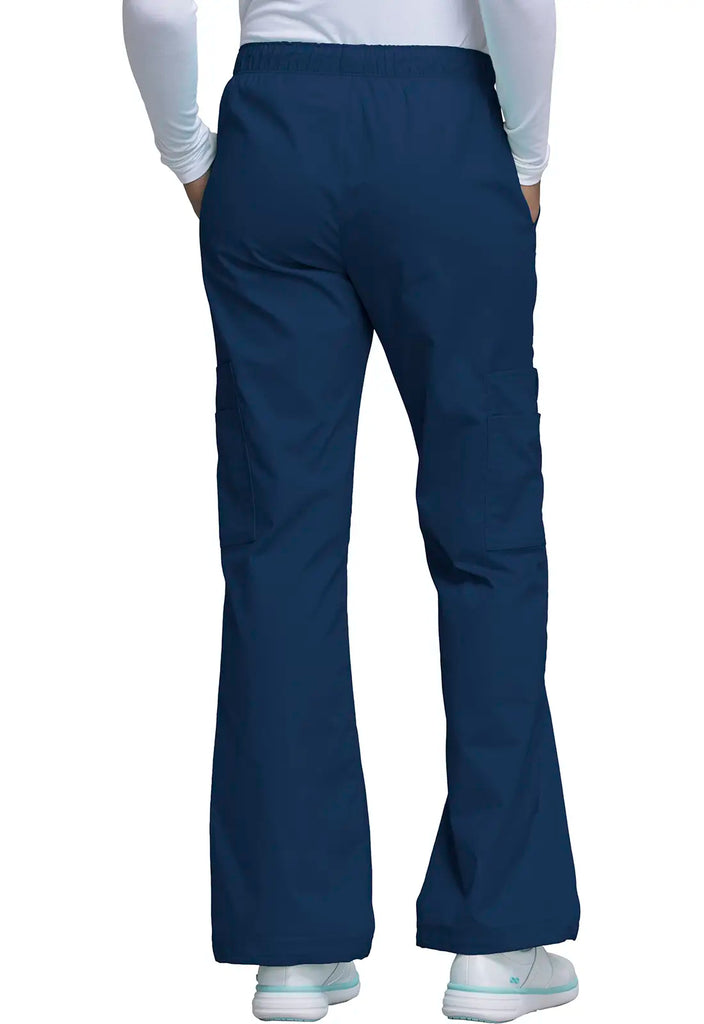 Cherokee Scrubs Mid Rise Pull-On Cargo Pant Navy | scrub-supply.com