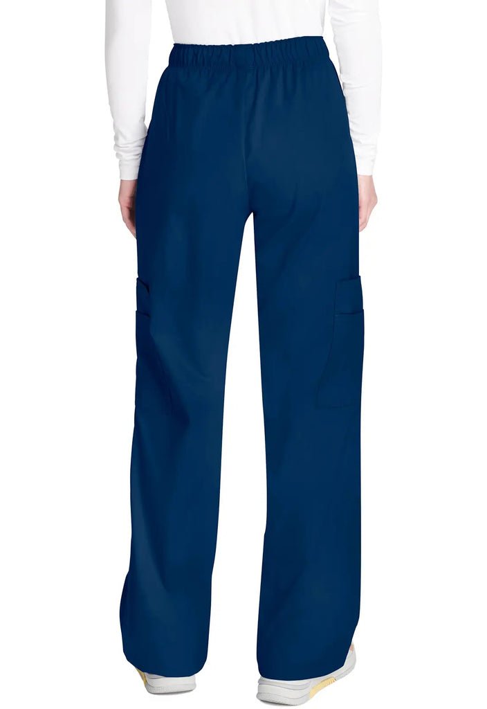 Cherokee Scrubs Women's Mid Rise Pull-On Cargo Pant Navy | scrub-supply.com