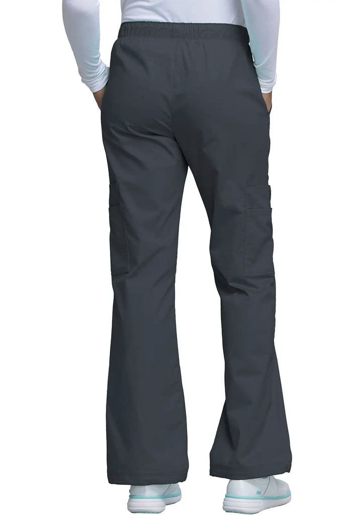 Cherokee Scrubs Mid Rise Pull-On Cargo Pant Pewter | scrub-supply.com