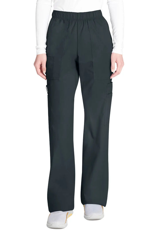 Cherokee Scrubs Women's Mid Rise Pull-On Cargo Pant Pewter | scrub-supply.com
