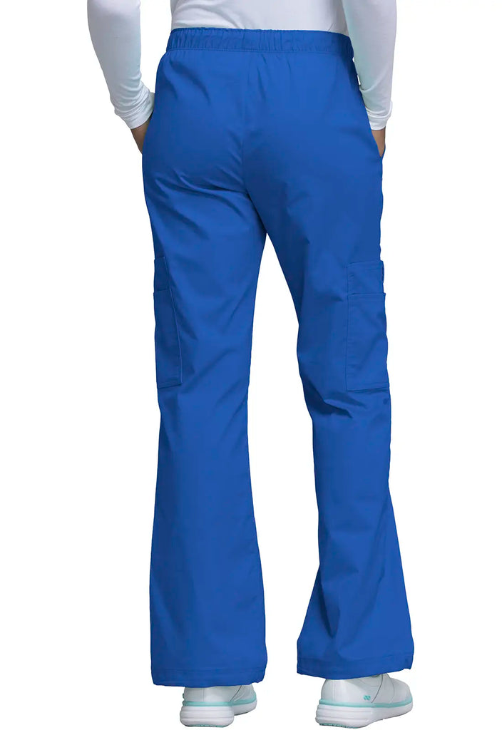 Cherokee Scrubs Women's Mid Rise Pull-On Cargo Pant Royal Blue | scrub-supply.com