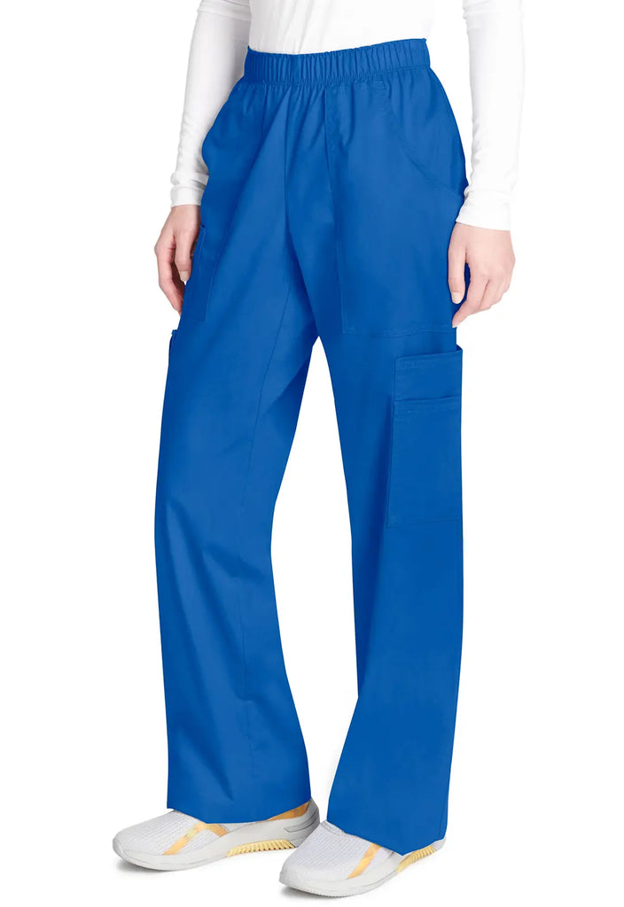 Cherokee Scrubs Women's Mid Rise Pull-On Cargo Pant Royal Blue | scrub-supply.com