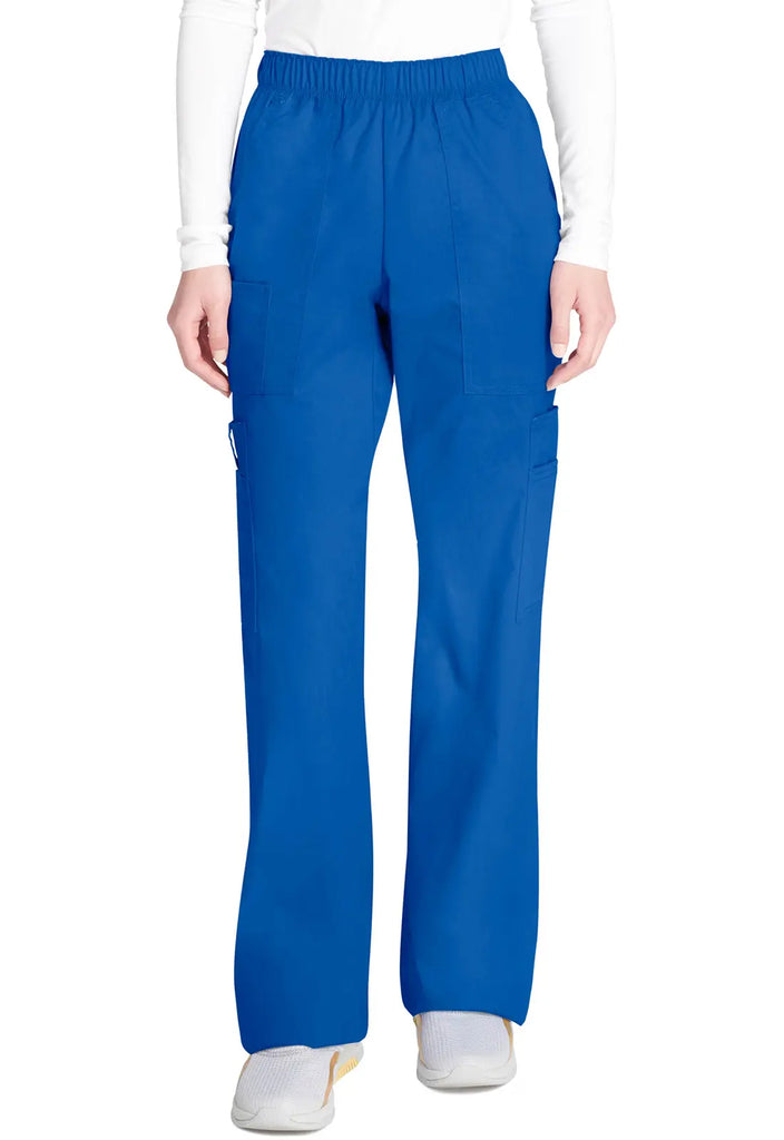 Cherokee Scrubs Women's Mid Rise Pull-On Cargo Pant Royal Blue | scrub-supply.com