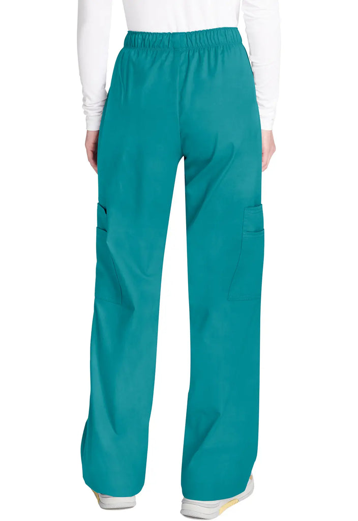 Cherokee Scrubs Women's Mid Rise Pull-On Cargo Pant Teal | scrub-supply.com