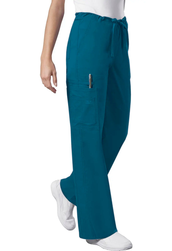 Cherokee Scrubs 5-Pocket Unisex Drawstring Cargo Pant Caribbean Blue | scrub-supply.com