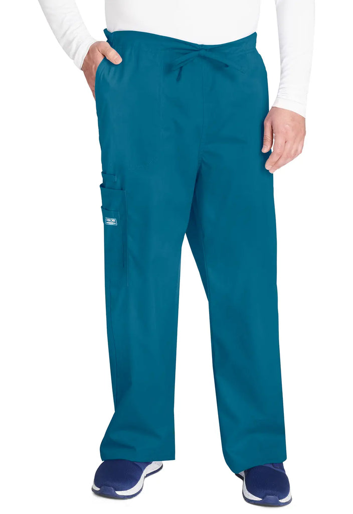 Cherokee Scrubs Unisex 5-Pocket Drawstring Cargo Pant Caribbean Blue | scrub-supply.com