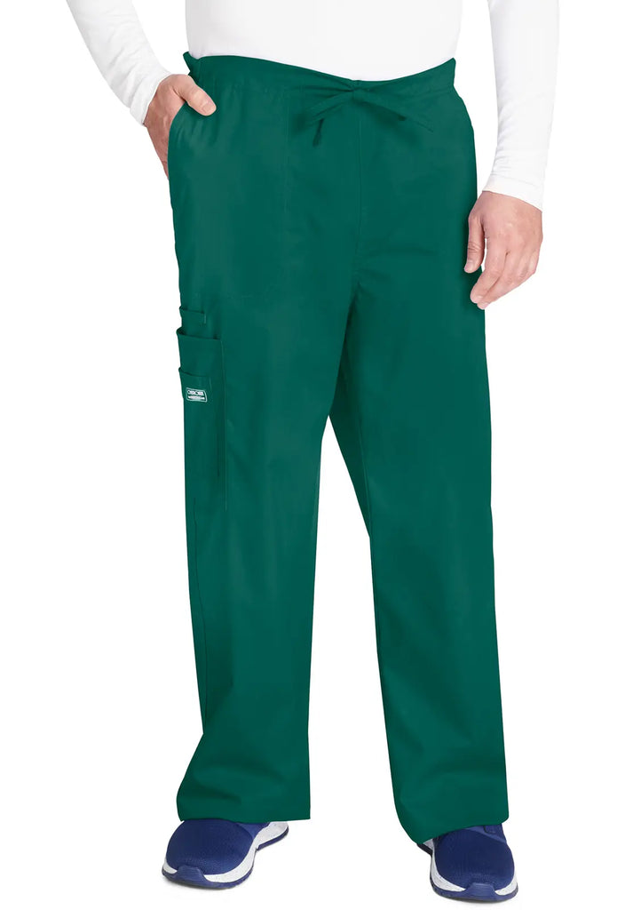 Cherokee Scrubs Unisex 5-Pocket Drawstring Cargo Pant Hunter Green | scrub-supply.com