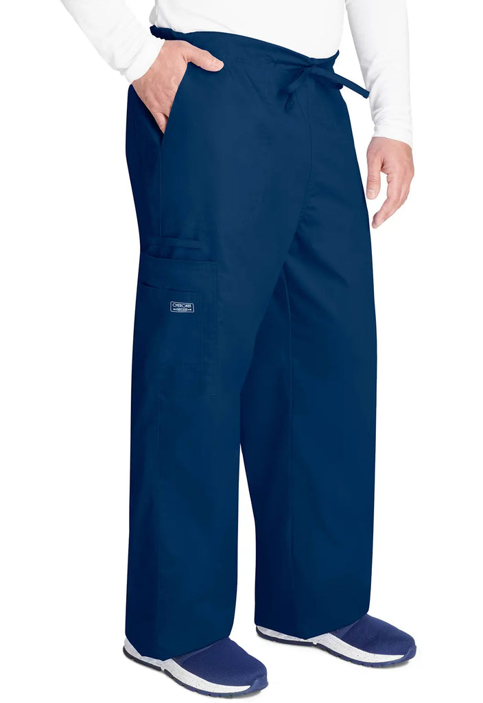 Cherokee Scrubs Unisex 5-Pocket Drawstring Cargo Pant Navy | scrub-supply.com