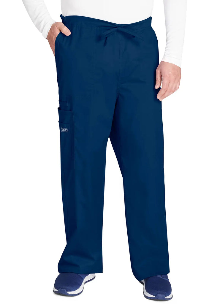 Cherokee Scrubs Unisex 5-Pocket Drawstring Cargo Pant Navy | scrub-supply.com