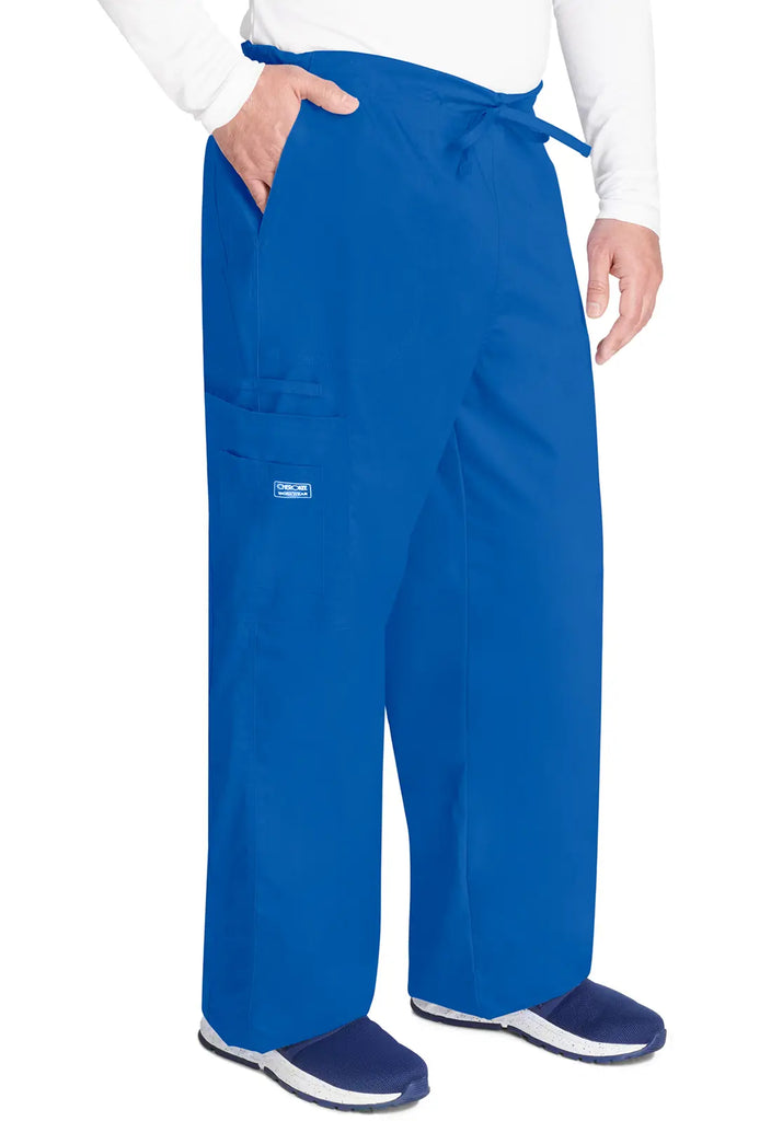 Cherokee Scrubs Unisex 5-Pocket Drawstring Cargo Pant Royal Blue | scrub-supply.com