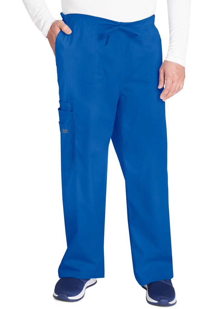 Cherokee Scrubs Unisex 5-Pocket Drawstring Cargo Pant Royal Blue | scrub-supply.com