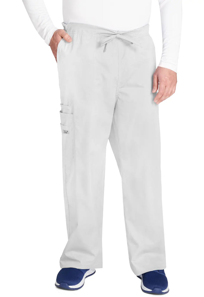 Cherokee Scrubs Unisex 5-Pocket Drawstring Cargo Pant White | scrub-supply.com