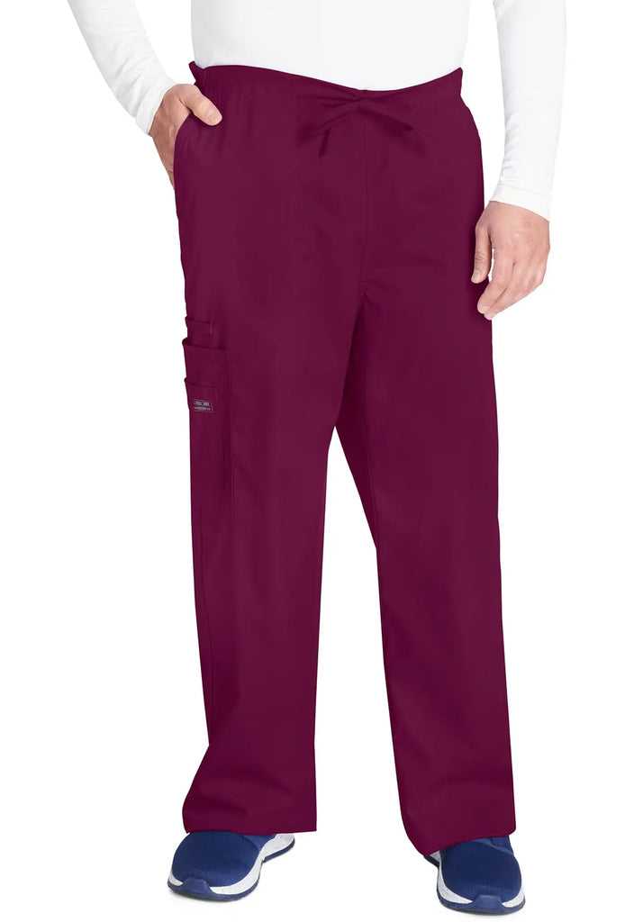 Cherokee Scrubs Unisex 5-Pocket Drawstring Cargo Pant Wine | scrub-supply.com