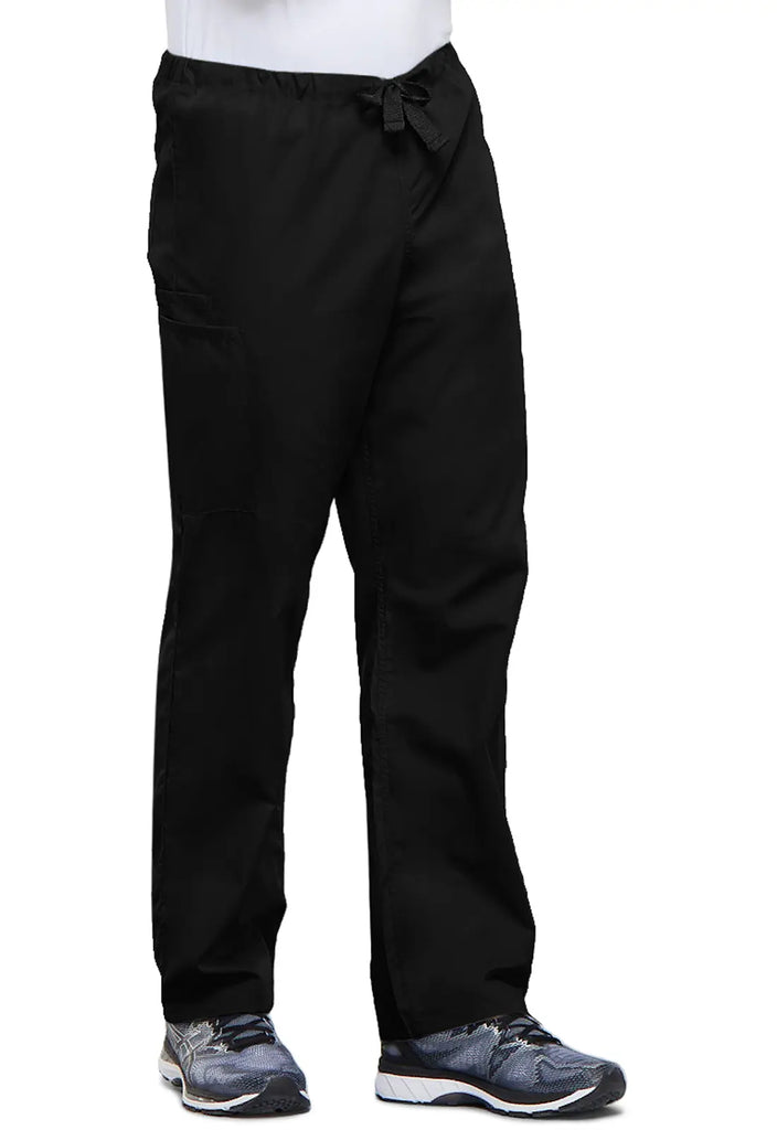 Cherokee Scrubs Unisex 3-Pocket Drawstring Cargo Pant Black | scrub-supply.com