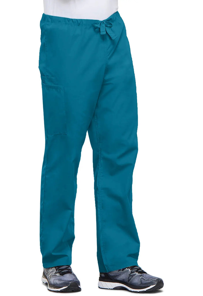 Cherokee Scrubs Unisex 3-Pocket Drawstring Cargo Pant Caribbean Blue | scrub-supply.com