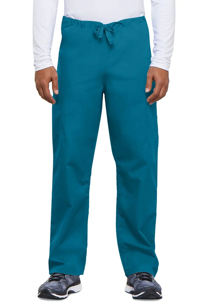 Cherokee Scrubs Unisex 3-Pocket Drawstring Cargo Pant Caribbean Blue | scrub-supply.com