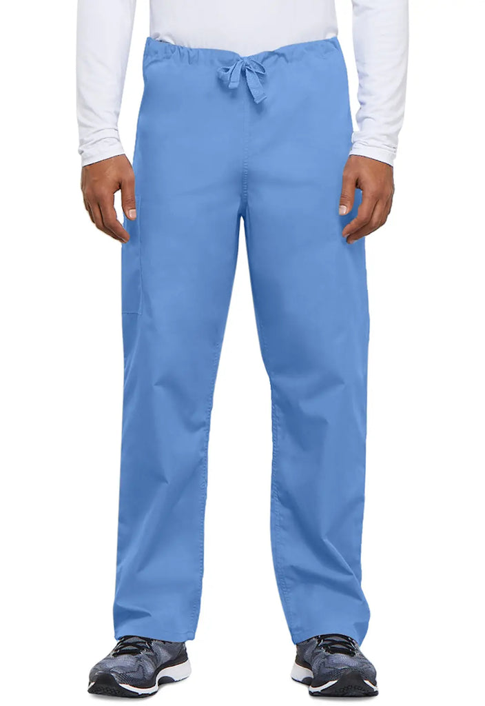 Cherokee Scrubs Unisex 3-Pocket Drawstring Cargo Pant Ceil Blue | scrub-supply.com