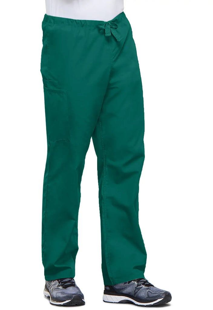 Cherokee Scrubs Unisex 3-Pocket Drawstring Cargo Pant Hunter Green | scrub-supply.com