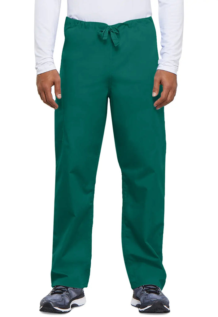 Cherokee Scrubs Unisex 3-Pocket Drawstring Cargo Pant Hunter Green | scrub-supply.com