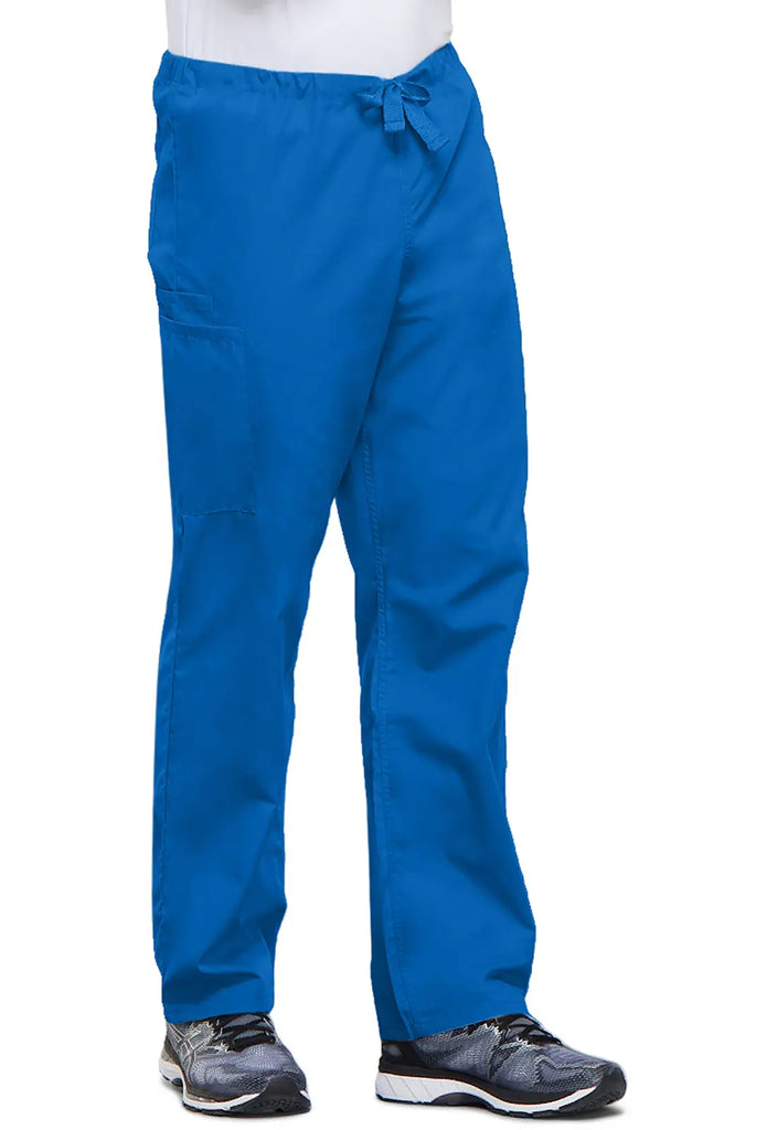 Cherokee Scrubs Unisex 3-Pocket Drawstring Cargo Pant Royal Blue | scrub-supply.com