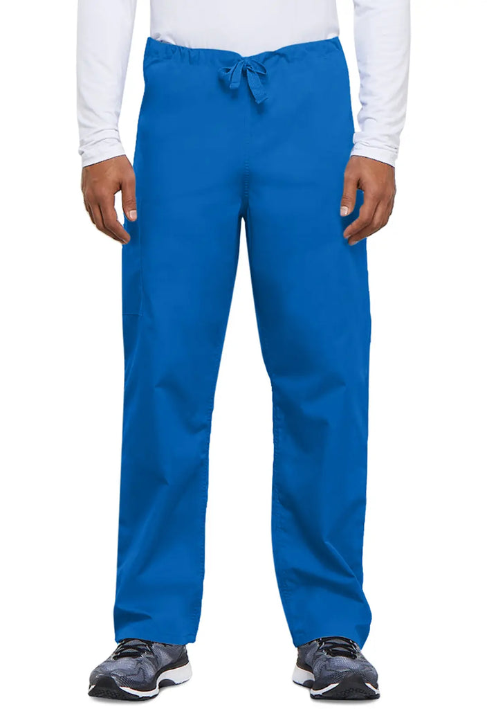 Cherokee Scrubs Unisex 3-Pocket Drawstring Cargo Pant Royal Blue | scrub-supply.com