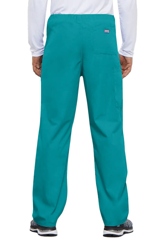 Cherokee Scrubs Unisex 3-Pocket Drawstring Cargo Pant Teal | scrub-supply.com
