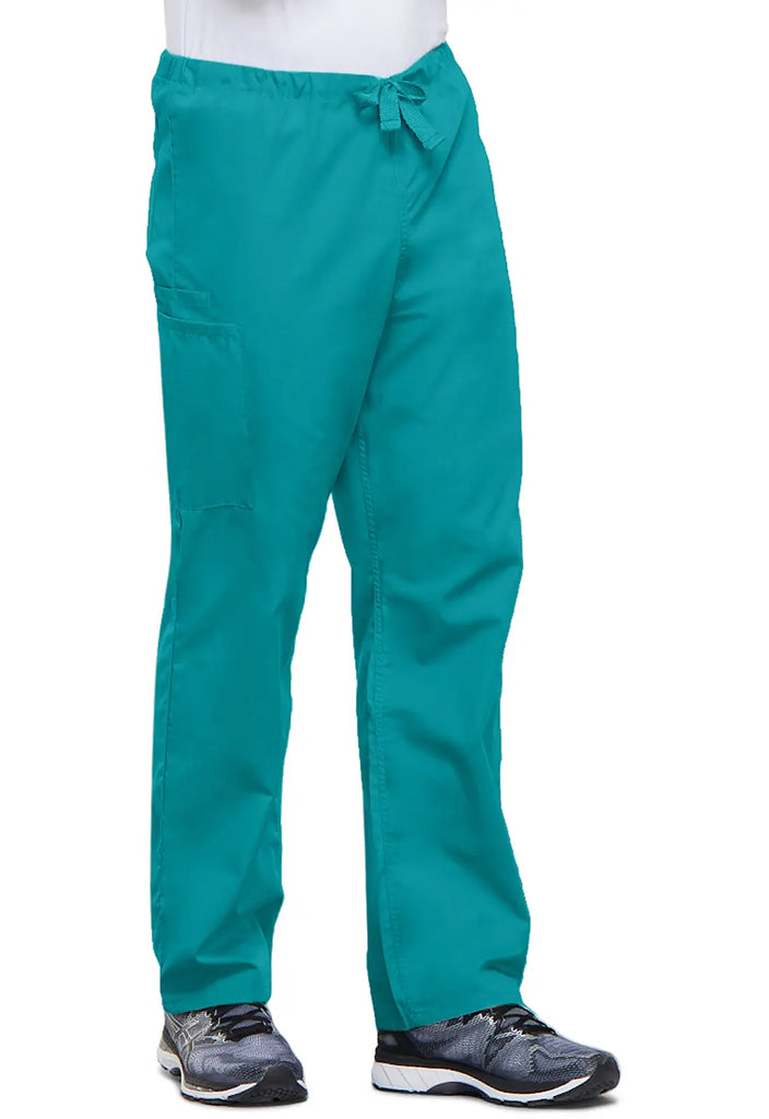 Cherokee Scrubs Unisex 3-Pocket Drawstring Cargo Pant Teal | scrub-supply.com