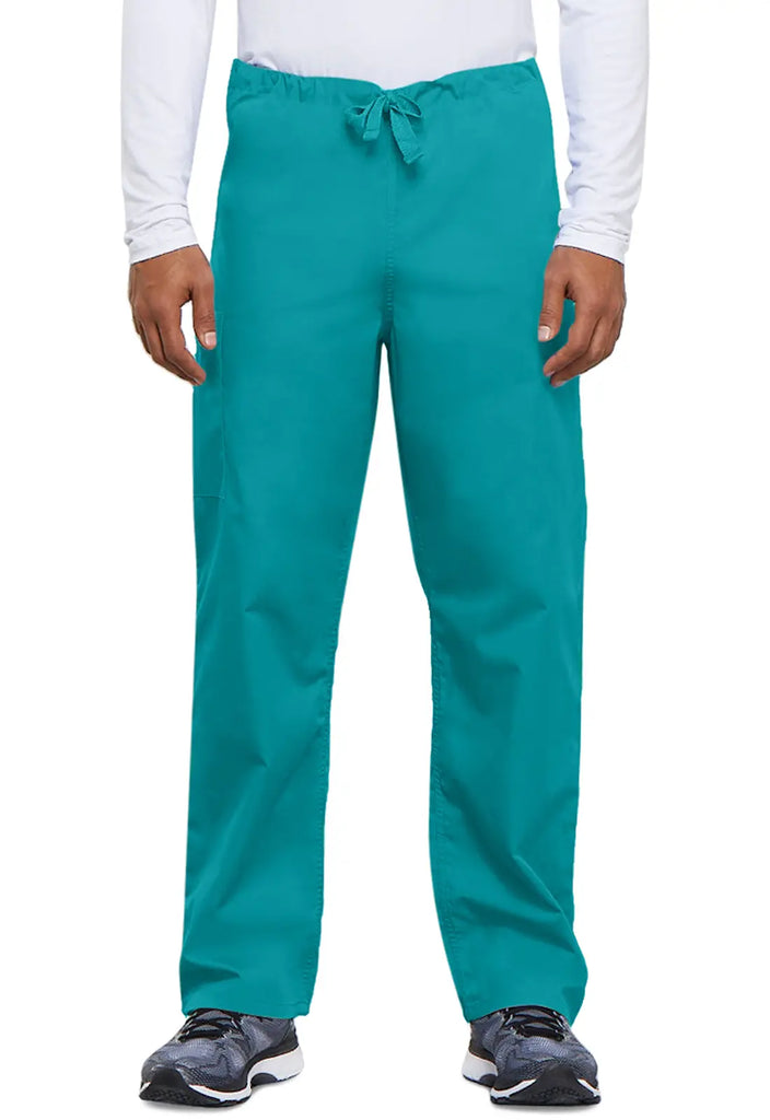 Cherokee Scrubs Unisex 3-Pocket Drawstring Cargo Pant Teal | scrub-supply.com