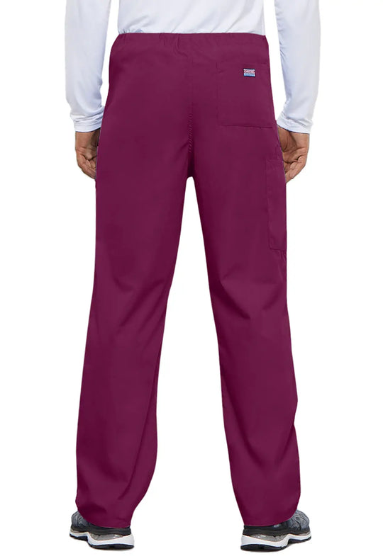 Cherokee Scrubs Unisex 3-Pocket Drawstring Cargo Pant Wine | scrub-supply.com