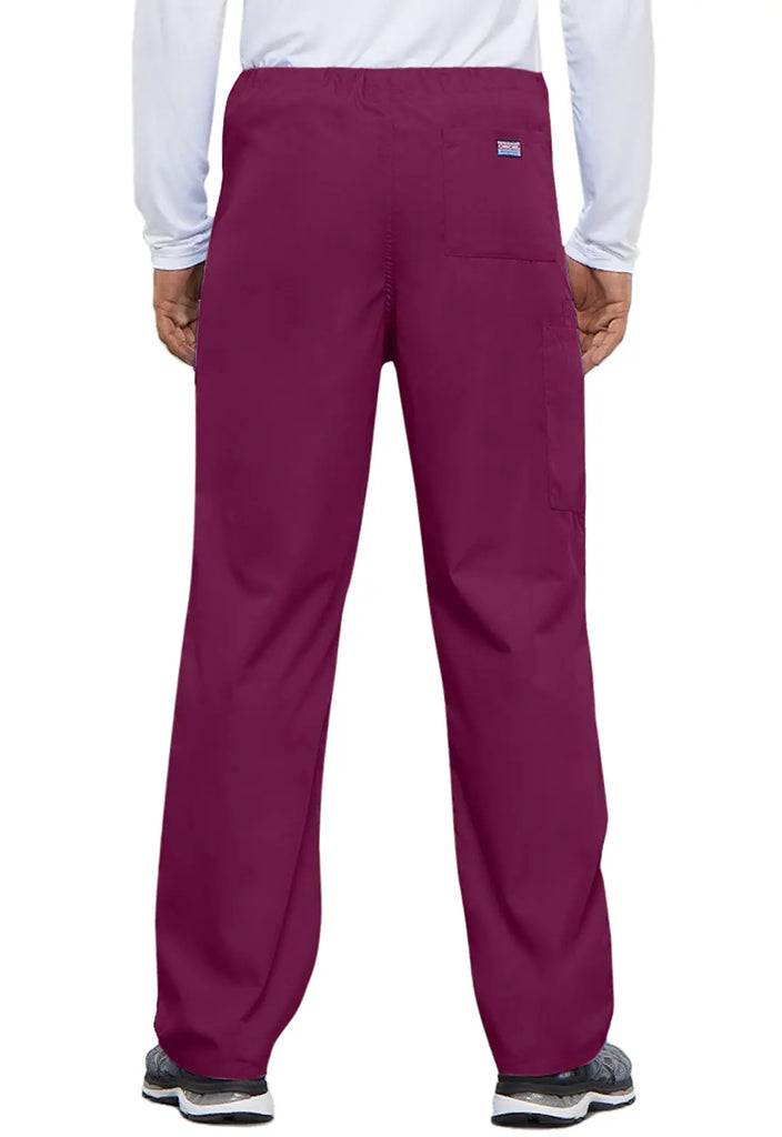 Cherokee Scrubs Unisex 3-Pocket Drawstring Cargo Pant Wine | scrub-supply.com