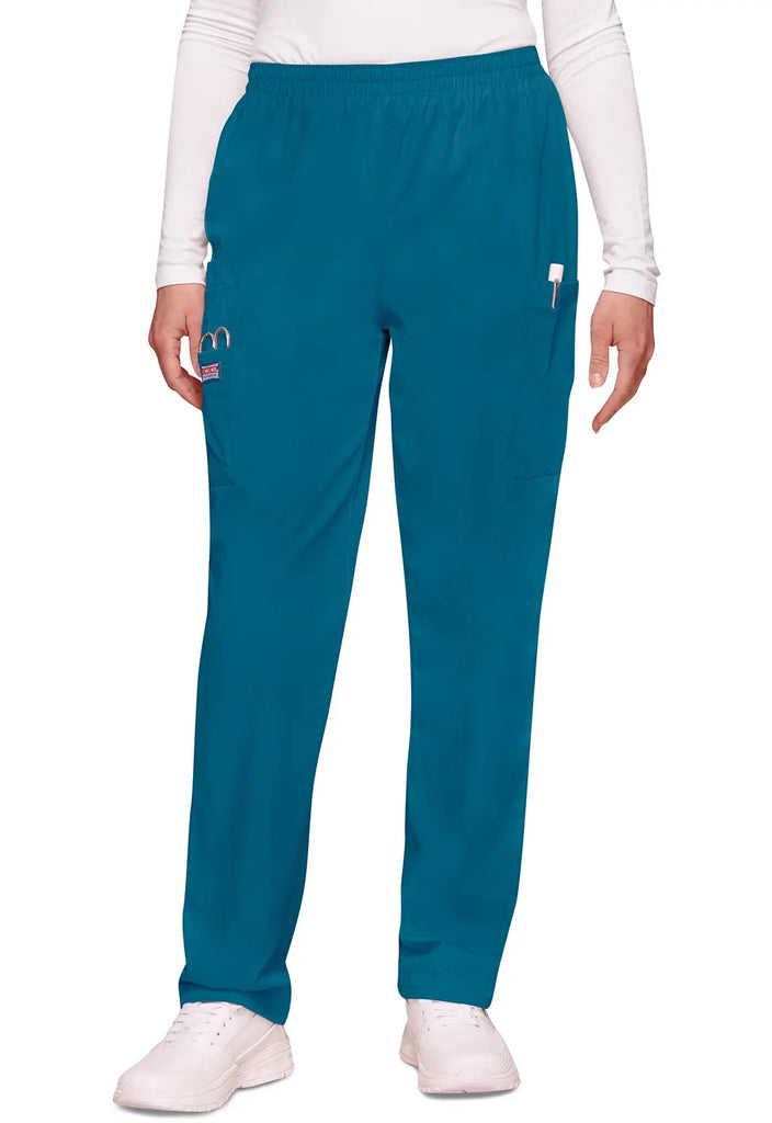 Cherokee Scrubs Women's Pull-on Cargo Pant Caribbean Blue | scrub-supply.com