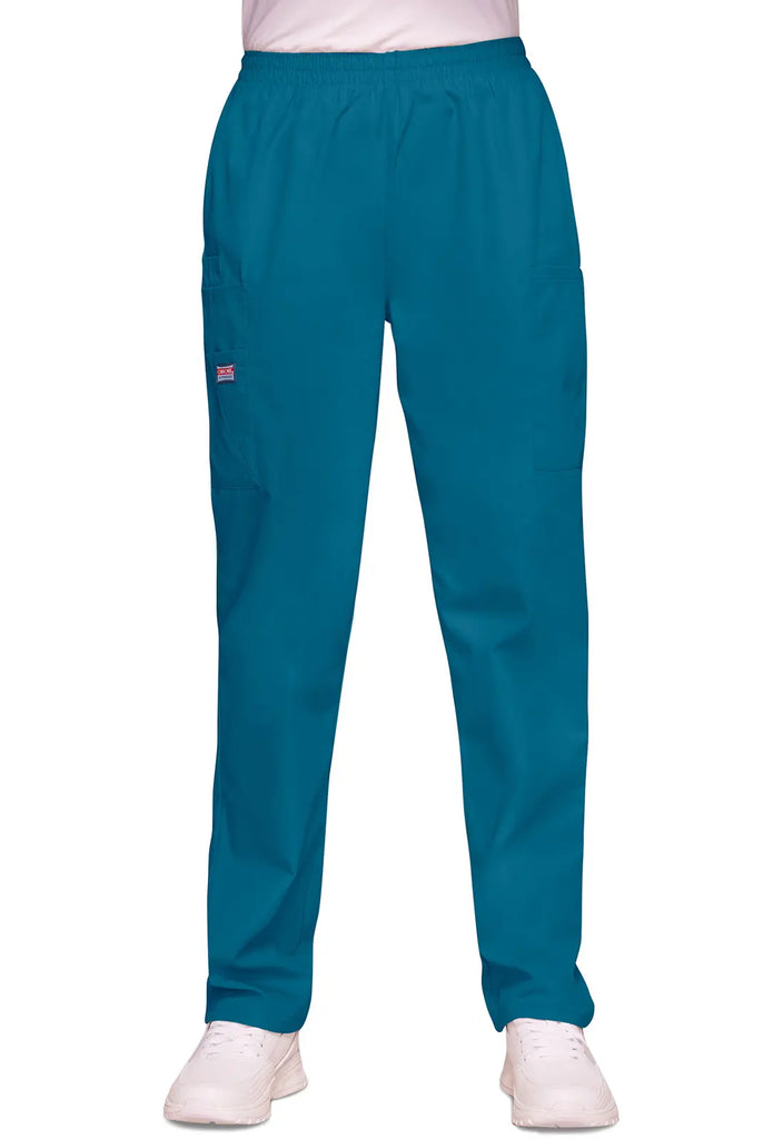 Cherokee Scrubs Women's Pull-on Cargo Pant Caribbean Blue | scrub-supply.com