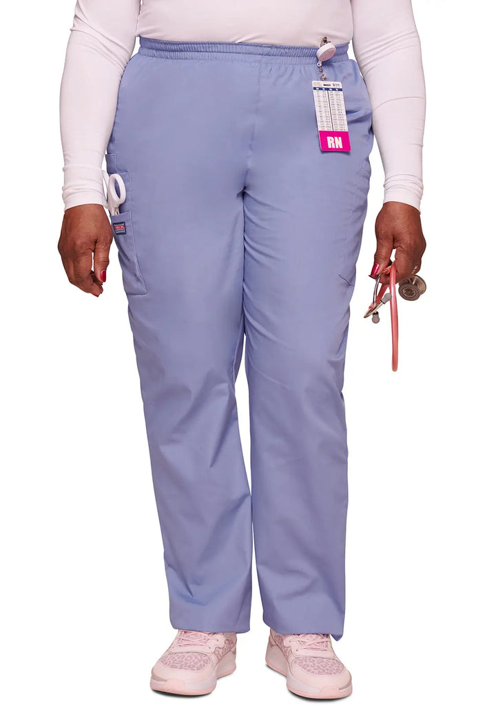 Cherokee Scrubs Women's Pull-on Cargo Pant Ceil Blue | scrub-supply.com