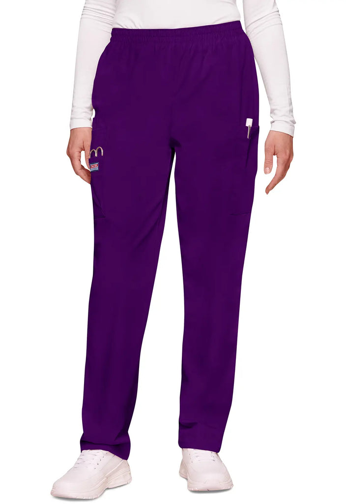 Cherokee Scrubs Women's Pull-on Cargo Pant Eggplant | scrub-supply.com