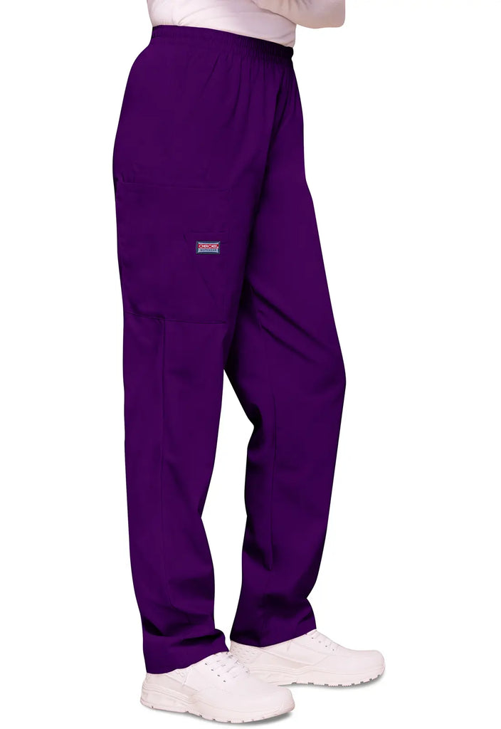 Cherokee Scrubs Women's Pull-on Cargo Pant Eggplant | scrub-supply.com