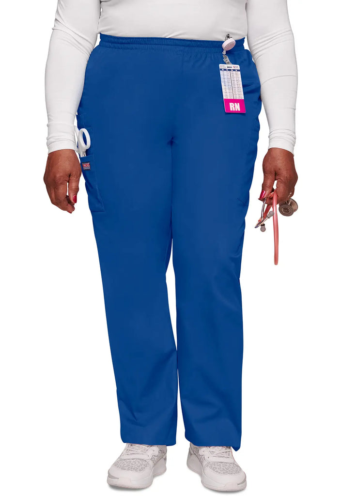 Cherokee Scrubs Women's Pull-on Cargo Pant Galaxy Blue | scrub-supply.com