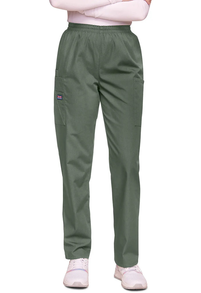 Cherokee Scrubs Women's Pull-on Cargo Pant Olive | scrub-supply.com
